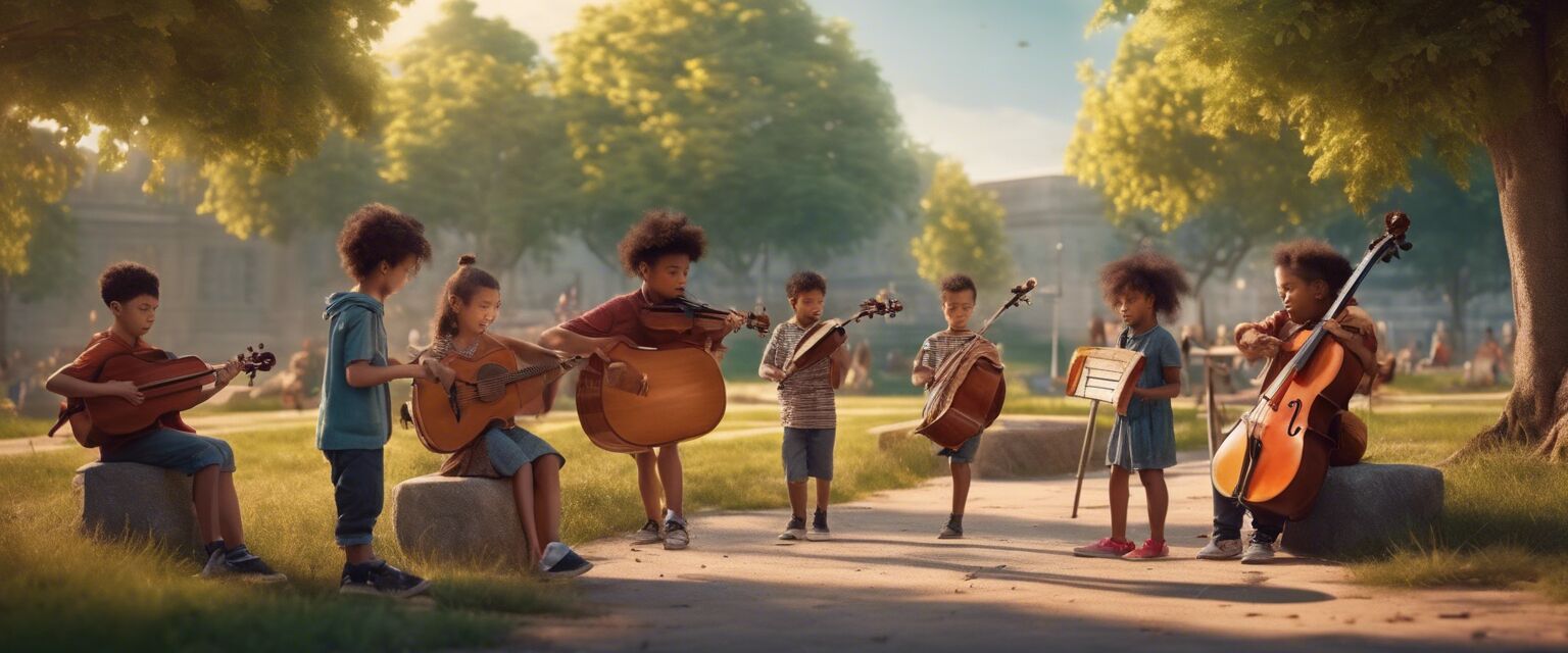 Children engaged in music and movement activities
